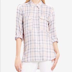 Tura by Vince Camuto plaid top size M
